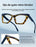 Gafas de lectura grandes para mujer, lectores extragrandes, tipo ojo de gato, bloqueo de luz azul, antifatiga visual/UV, a la moda, XL
