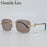 Rimless Square Sunglasses Men 2026 Luxury Brand Cut Edge Eyewear Trendy Leopard Head Sunglass For Male Punk Metal Frame Shades