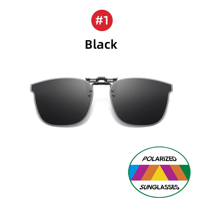 VIVIBEE Gafas de sol grandes con clip abatible polarizadas para hombre, clásicas, UV400, lentes fotocromáticas, gafas de sol para mujer