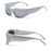 VIVIBEE Y2K Sunglasses Women Steampunk Mirror White Sports Mne Goggles UV400 Punk Sun Glasses 2026 Trending Product