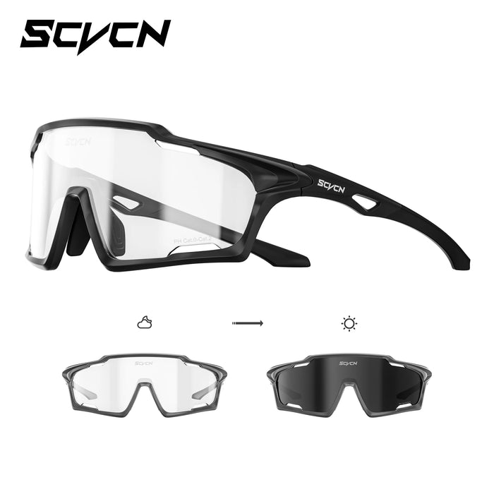 SCVCN New Photochromic Cycling Glasses Outdoor Bike Men Women MTB Road Bicycle Sports Sunglasses Mountaineering UV400 Goggles