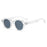 Round Sunglasses Men Punk Double Color Shades UV400 Retro Rivets Decoration Women Trending Sun Glasses Clear Lens Frame