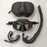 [C]Foldable Snorkel J-type Diving Mask With Camera Mount Tempered Glass Freediving Mask Snorkeling Set