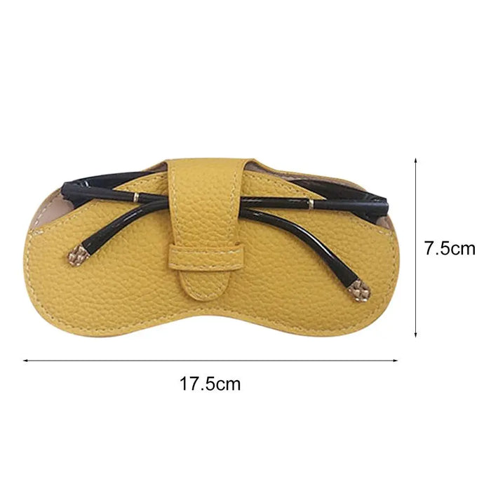2023 Fashion Simple Portable Glasses Bag PU Leather Sunglasses Box Storage Bag Anti Pressure Eyeglasses Protective Cover