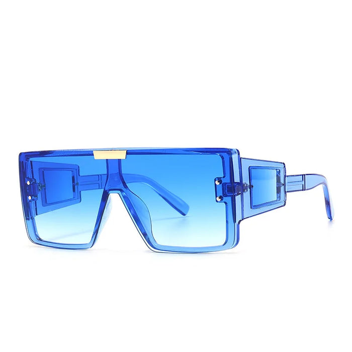 Gafas de sol con visera, máscara, para mujeres y hombres, de gran tamaño, a prueba de viento, estilo punk, montura cuadrada grande, gafas deportivas UV400 Oculos