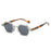 Vintage Polygon Square Women Sunglasses Fashion Hexagon Clear Ocean Lens Shades UV400 Men Rivets Sun Glasses Oculus