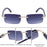 Y2K Rectangle Rimless Sunglasses Men Vintage Sun Glasses For Male 2026 Luxury Rhinestone Eyewear Punk Fashion Frameless Shades