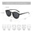 ZENOTTIC 2 Pack Polarized Sunglasses for Women Men Vintage Round and Square Frame UV Protection Shades Driving Sun Glasses