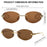 Rimless Leopard Head Sunglasses Men Luxury Designer Vintage Small Oval Sun Glasses Male Metal Frame Eyewear Retro Driving Shades