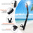 Dry Snorkel Set, Pano 3 Window Snorkel Mask, Anti-Fog Scuba Diving Goggle and Snorkel, Adult Snorkeling Swim Mask with  PC  Lens