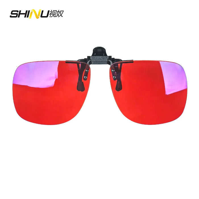 Polarized Clip-On Glasses Yellow Lenses For Night Vision Red Lenses Better Sleep Orange Gaming Glasses Blue Light Blocking