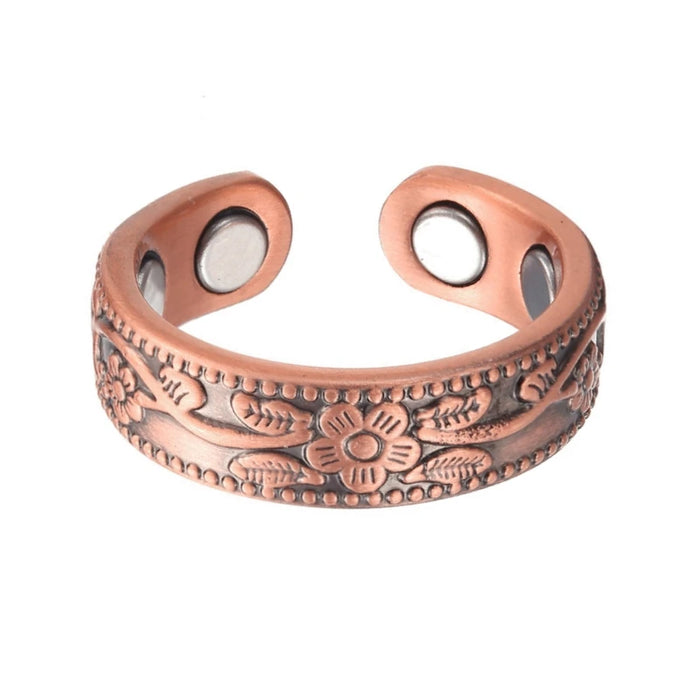 Trendy Punk Magnetic Therapy Pure Copper Rings for Women Men Anti Snoring Ring Power Slimming Health Care Jewelry