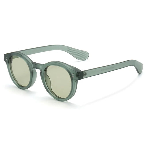 Clear Lens Candy Color Sand Frame Round Sunglasses Women Men Punk Shades UV400 Retro Rivets Decoration Trending Sun Glasses