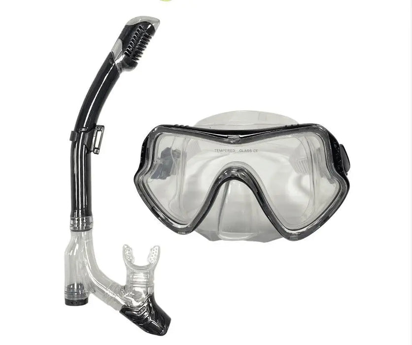 QYQ Diving Mask Professional Snorkel Diving Mask and Snorkels Goggles Glasses Diving Swimming Easy Breath Tube Set Snorkel Mask