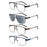 Gafas de lectura de luz azul para hombres con montura de metal, gafas de ordenador, lupa para presbicia con lentes de +0,75~3,0