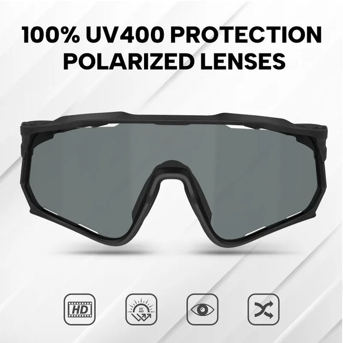 BUCKLOS Polarized Cycling Glasses UV400 Road Mountain Bike Goggles TR-90 Frame Windproof Outdoor Sports Eyewear Cycling Parts