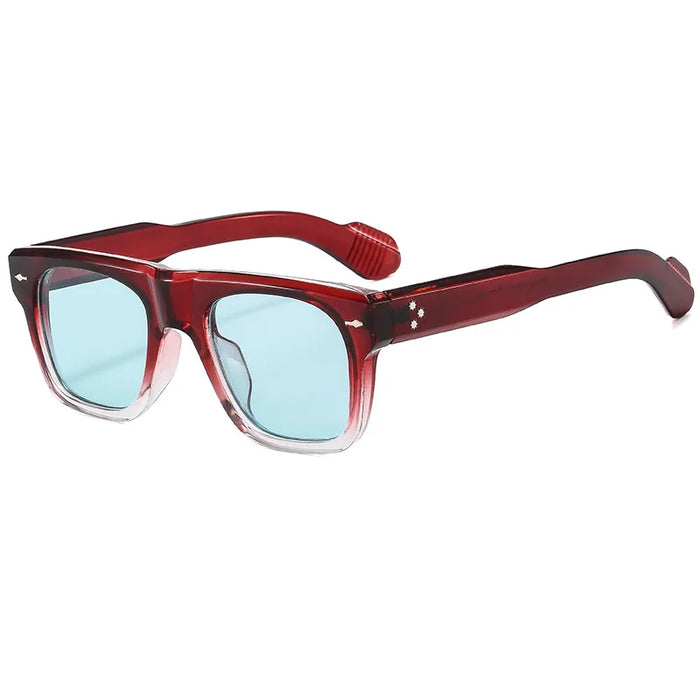 Hot Ins Popular Square Sunglasses Women Men Vintage Rivets Punk Female Shades UV400 Fashion Male Sun Glasses