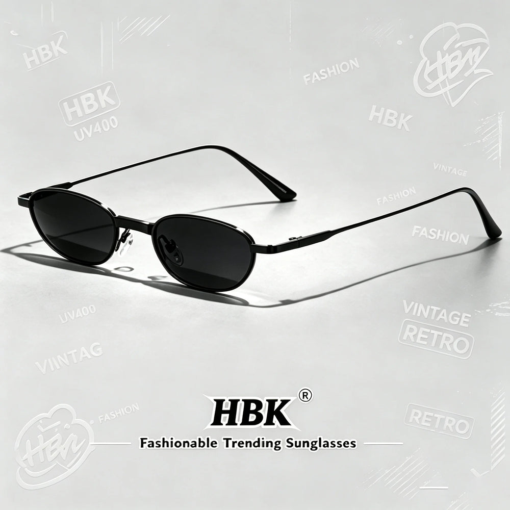 HBK New Retro Polarized Sunglasses Men Small Frame Tac Lenses Punk Sun Glasses Women Fishing Outdoor Party Eyeglasses