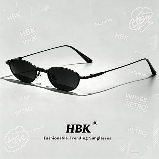 HBK Gafas de Sol Polarizadas New Retro para Hombre, Montura Pequeña, Lentes Tac, Gafas de Sol Punk para Mujer, Pesca, Fiesta al Aire Libre