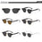 HBK Classic Men's Small Round Sunglasses Semi Frameless Metal Frame Design Sun Glasses Women's Business Outdoor Driving Eyewear