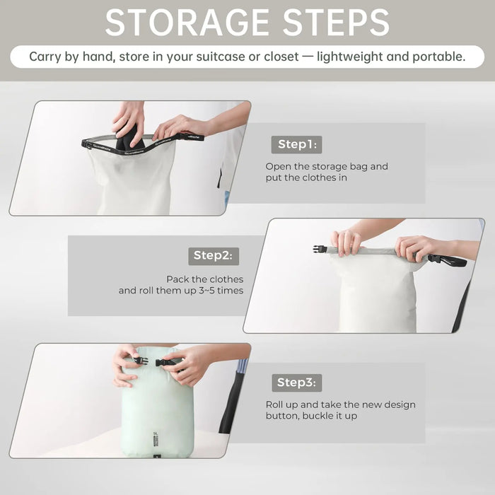 Waterproof Dry Bag Ultralight Clothing Storage Bag Lightweight Roll Top Travel Packing Organizer for Luggage Swimming Outdoor