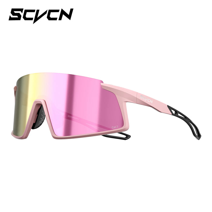SCVCN Men Women Outdoor Sports Photochromic Running Casual Goggles MTB Bike Glasses UV400 Hiking Eyewear Cycling Sunglasses