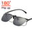 VIVIBEE Gafas de sol grandes con clip abatible polarizadas para hombre, clásicas, UV400, lentes fotocromáticas, gafas de sol para mujer