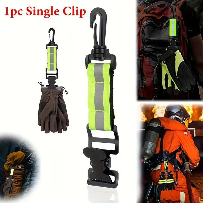 Clips para guantes de bombero, correa para guantes, soporte para guantes para colgar, bolsas de herramientas, sujetador de guantes, abrazadera de guantes, accesorios de equipo