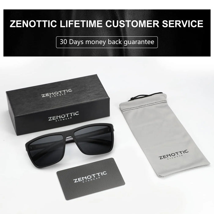 ZENOTTIC Lunettes de soleil polarisées tendance pour femmes et hommes, monture légère en TR90, protection UV400, lunettes de soleil carrées