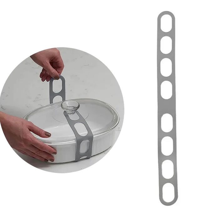 Correa de silicona para tapa, reutilizable, universal, cinturón elástico de fijación de tapa, para cocina de camping al aire libre, equipo de camping