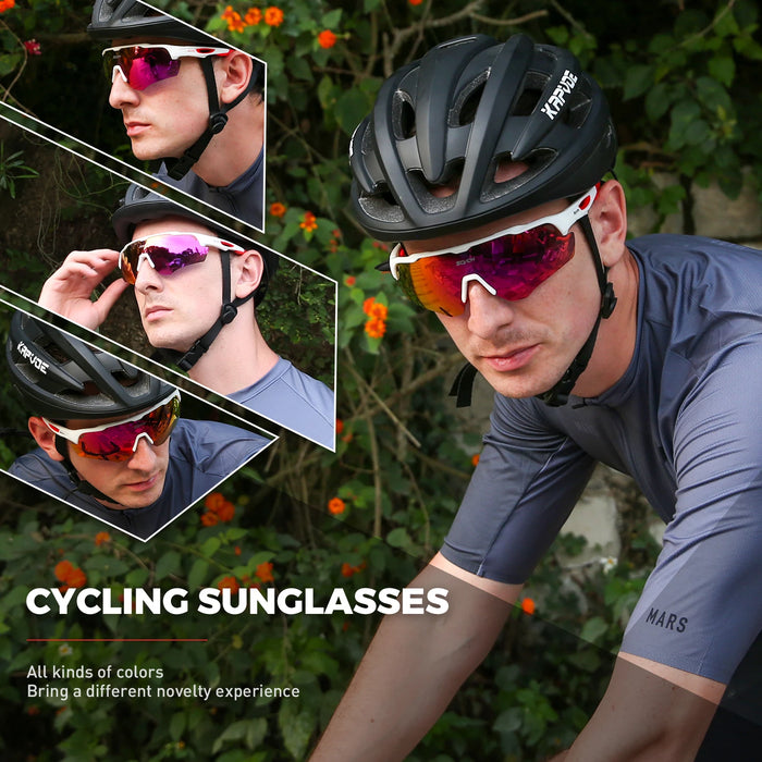 SCVCN Outdoor Bicycle Photochromic Glasses Men Cycling Glasses Polarized Cycle Sunglasses MTB UV400 Goggles Woman Bike Eyewear