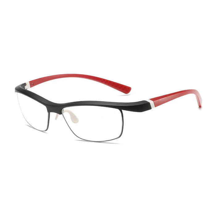 Lunettes de presbytie élégantes à demi-monture sourcilière, anti-lumière bleue, en résine haute définition TR90, pour hommes et femmes sportifs