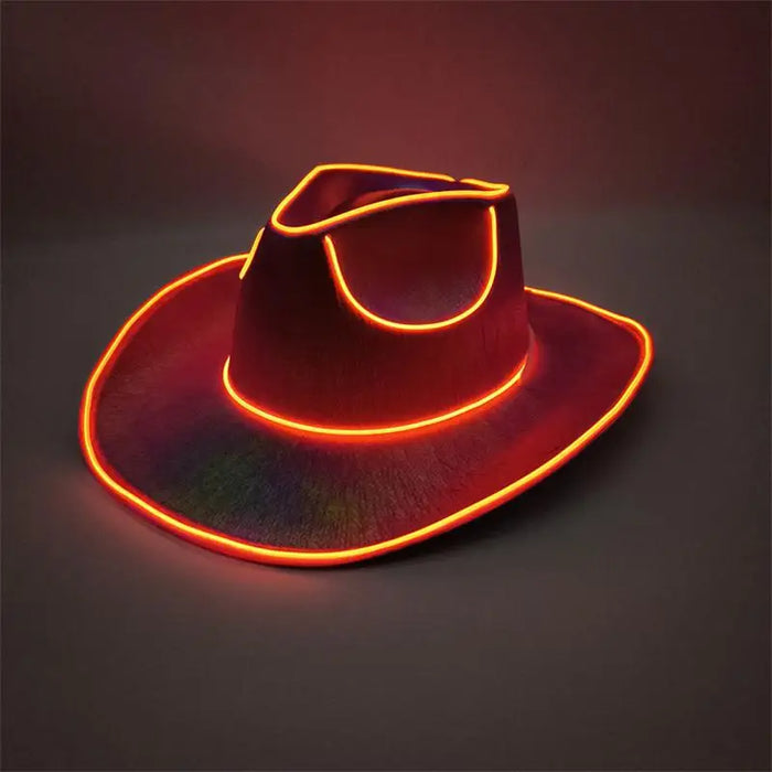 Chapeaux lumineux pour adultes, coiffes de fête, chapeau de cowboy lumineux LED, chapeau de cowboy lumineux à piles, chapeau de cowboy scintillant.