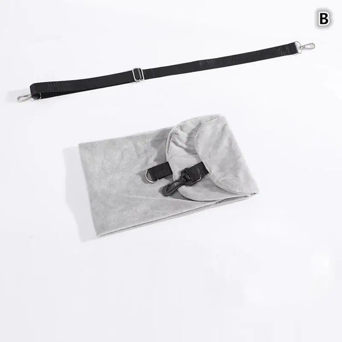 For Airplane Travel Travel Neck Pillow With Fillable Clothing Storage Bag U-Shaped Pillowcase Crystal Fleece Neck Pillow Cover
