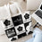 Fashion M-Mary Quant Storage Bags 2-Piece Canvas Tote Bag Set with Zipper Pouch Large Capacity Shopping Travel Bag