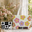 Fashion M-Mary Quant Storage Bags 2-Piece Canvas Tote Bag Set with Zipper Pouch Large Capacity Shopping Travel Bag
