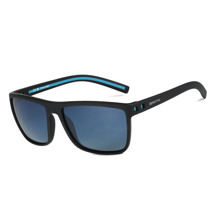 Gafas de sol polarizadas ZENOTTIC para hombre, ligeras, con montura TR90, protección UV400, cuadradas, para exteriores, viajes y conducción
