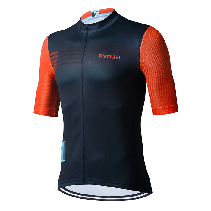 Rvouei Team Men Cycling Jersey Cycling Racing Tops Short Sleeve Cyclist Clothes Shirt Maillot Summer Bicycle Bike Wear