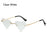 Triangle Diamond Shaped Sunglasses for Women Men Vintage Clear Ocean Gradient Glasses Rimless Polygon Sun Glasses