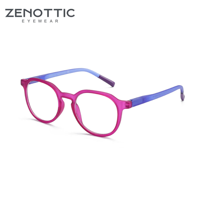 ZENOTTIC Gafas retro circulares anti luz azul Gafas de ordenador redondas con bloqueo de luz azul para unisex Moda 420007