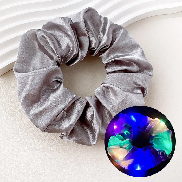Light Up Scrunchies, LED Scrunchies Hair Bands, Elastic Glow in the Dark Srunchies Rave Accessories for Women Birthday Halloween