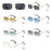 HBK Retro Borderless Sunglasses Women Square Mental Frame Sun Glasses Design Outdoor Party Travel UV400 Glasses Gift Box