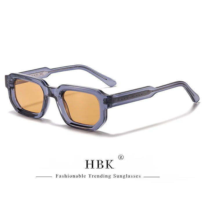 HBK New Fashion Small Frame Men Sunglasses Polygon Cupronickel Core Insert Leg Sun Glasses Outdoor Party Vacation Travel