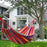 1 Piece Portable Woven Canvas Hammock With Storage Bag Anti Rolling Hammock For Indoor Outdoor Camping Garden Backyard