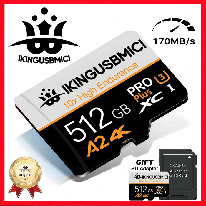 Original Memory Card 512GB 256GB 128GB 64GB 32GB TF Micro TF Class A1-10 UHS-1 Flash Memory Microsd