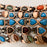 Vinterly Pure Copper Bracelet Magnetic Therapy 22cm Vintage Artificial Turquoise Benefits Chain Link Jewelry Blue Stones Magnets