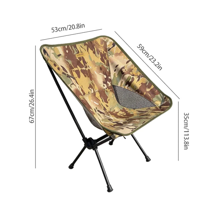 TARKA Lot de chaises de camping pliantes légères, chaises pliantes ultralégères de type lune pour le jardin, le pique-nique, la plage, la pêche