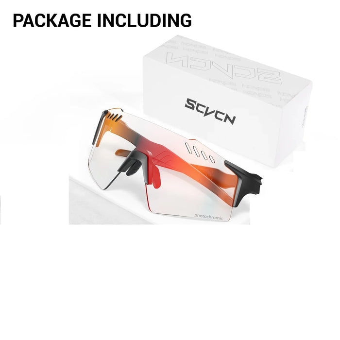 SCVCN Photochromic Cycling Glasses Outdoor Running Eyewaer Fashion Sports Bicycle Sunglasses MTB Road Bike Glasses