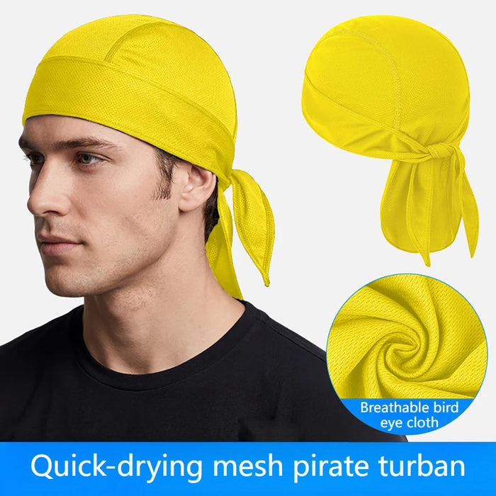 KoKossi Summer Breathable Mesh Hat Quick-dry Headscarf Sun Protection Sweat-wicking Sports Outdoor Riding Cycling Headband