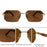 Rectangle Punk Rimless Sunglasses Men Vintage Polygon 2026 Luxury Brand Design Geometric Sun Glasses Male Hip Hop Eyewear Shades